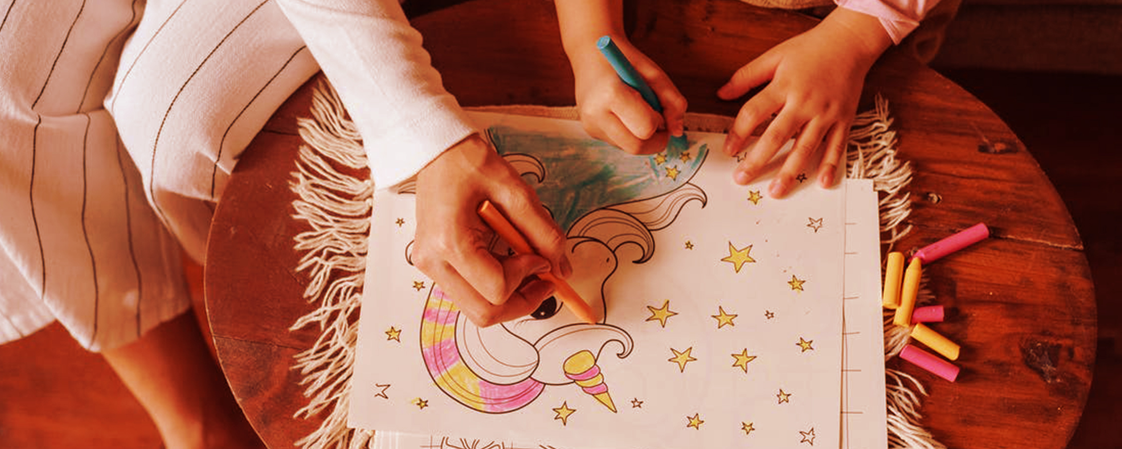 WWC banner 5-2 images, drawing with mom